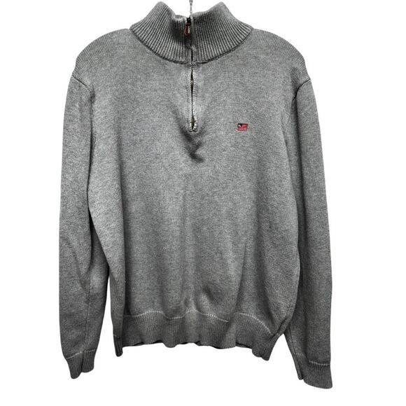 Polo Jean Co. by Ralph Lauren 1/4 Zip Pullover Sweater Gray Size L - Picture 1 of 9